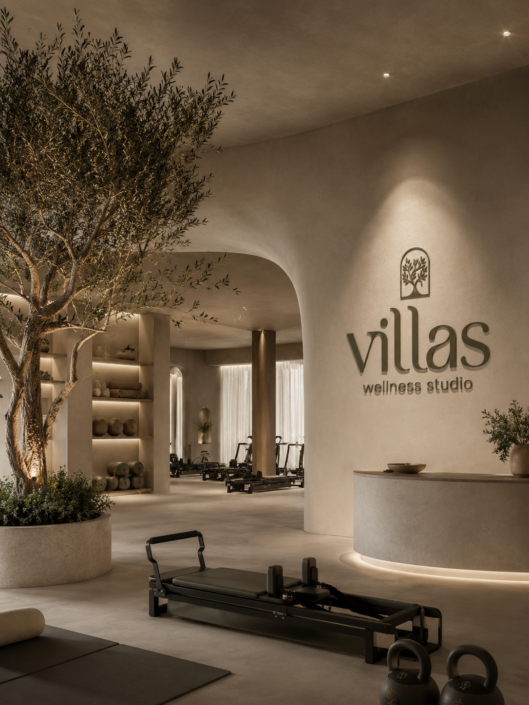 Estúdio Villas com árvore integrada
